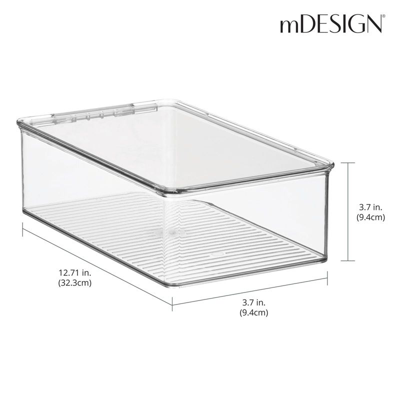 mDesign Plastic Stackable Toy Storage Bin with Attached Lid, 4 of 10