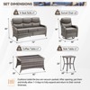Gymojoy Outdoor Patio Sofa Chairs Coffee Table with Swivel Chairs for Garden  Yard - 2 of 4