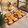 Lomsoe Welcome Christmas Indoor/Outdoor with Christmas Design,Soft Mat for Entryway, Kitchen, Flannel Carpet. - 2 of 4