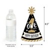 Big Dot of Happiness 1st Birthday Little Mr. Onederful - Cone Happy Birthday Party Hats for Kids and Adults - Set of 8 (Standard Size) - 3 of 4