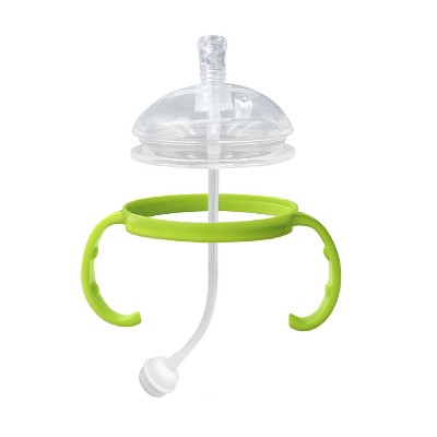 ANPEI Transitional Nipple Kit for Comotomo Bottles, Straw Nipple 9m+, Green