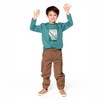 Deux par Deux Boy Long Sleeve Cotton Jersey Tee Shirt Sage Green - 2 of 4