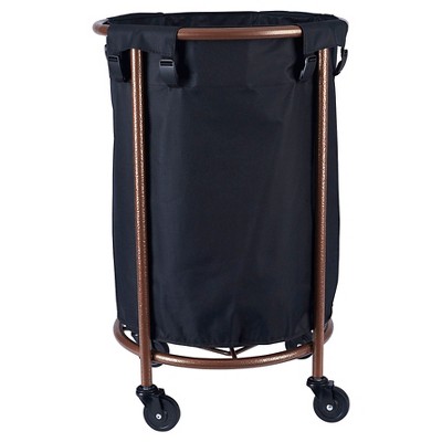 round laundry hamper with lid