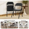 homfan  Meta lFolding Chairs Portable Kitchen Chair Foldable ，350lb Weight - 4 of 4