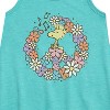 Girls' - Peanuts - Floral Peace Sign Woodstock Graphic Sleeveless Aline Dress - 2 of 4