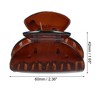 Unique Bargains Women's 2.36" Claw Clip Hair Accessories No Slip Grip Plastic Brown 1 Pc - 3 of 4