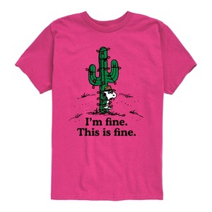 Boys' - Peanuts - Im Fine Spike Short Sleeve Graphic T-Shirt - 1 of 4