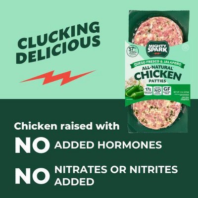 Mighty Spark Food Co. Queso Fresco & Jalapeno Chicken Patties - 8oz/2ct