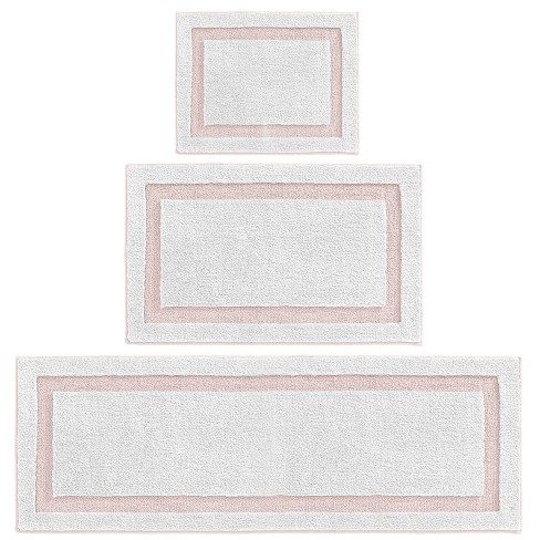 mDesign Non-Slip Microfiber Polyester Spa Mat/Rugs, Set of 3