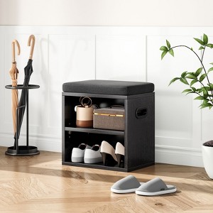 Kumasinova Shoe Storage Bench with Cushioned Seat,Flexible Modular Design Shoe Rack,Shoe Storage Cabinet for Entryway,Hallways,Living Room - 1 of 4