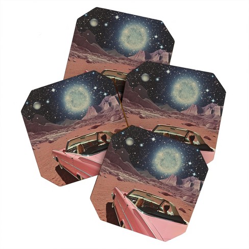 Okuna Outpost Set Of 4 Ceramic Cup Holder Car Coasters For Boho Themed Car  Accessories, 2.5 Inch : Target