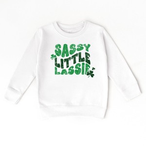 The Juniper Shop Sassy Little Lassie Bubble Letter Toddler Sweatshirt - 1 of 4