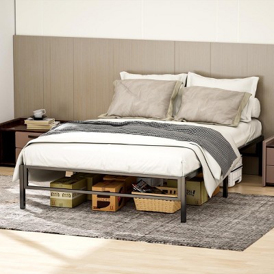 KTMBDW Metal Bed Frame, Bed Frame with Storage Space, Heavy Duty Sturdy Mattress Foundation, Easy Assembly, No Box Spring Needed