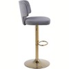 Swivel Bar Stools Set of 2,Modern Counter Height Bar Stools with Back and Golden Footrest,Adjustable Swivel Counter Stool - 3 of 4