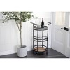 Industrial Metal Bar Cart Brown - Olivia & May: 3-Tier, Indoor/Outdoor Use, Iron Frame - 2 of 4
