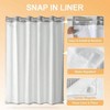 Cotton Blend Shower Curtain with Snap in Liner Heavy Duty Bathroom Hotel Grade Water Repellent 71 inch Wx74 L - 3 of 4