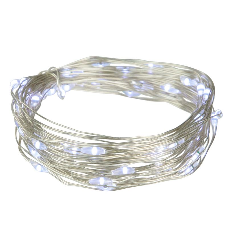 Northlight 50-Count Pure White LED Micro Fairy Christmas Lights - 16ft, Copper Wire, 2 of 6