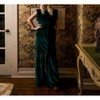 Women's emerald velvet tunic with belt - Jennafer Grace - 3 of 4