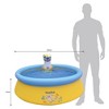 JLeisure Sun Club 5 Foot 2 Person Outdoor Above Ground Blow Up Inflatable Kiddie Swimming Pool with 3D Sea Otter Spray, 6 Pack, Yellow/Blue - 4 of 4