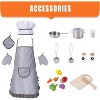Play Kitchen for Kids, Wooden Play Kitchen with Toy Storage System - 2 of 4