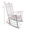 Syemin Wooden Rocking Chair, Porch Rocker Accent Chairs, High Back Garden Seat For Indoor Outdoor, White, 26.77"*33.86"*44.49" - 4 of 4