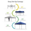 Pop Up Canopy Tent, Folding Shelter, Easy Setup Outdoor Canopy with No Sidewall, Height Adjustable Gazebo for Camping & Events - 4 of 4