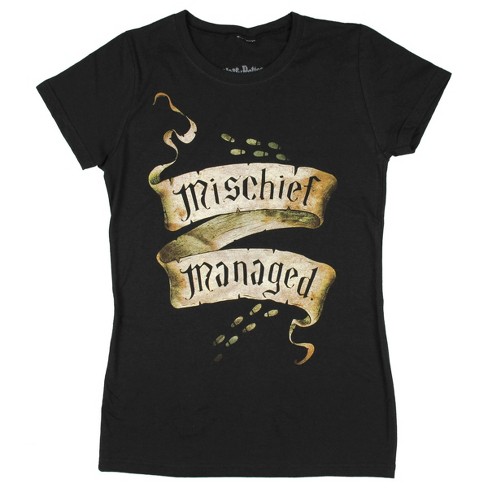 Harry Potter Marauders Map Mischief Managed Juniors T-shirt : Target