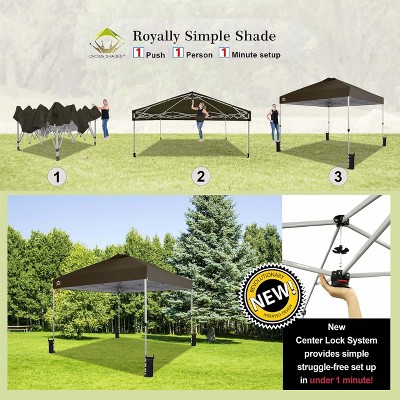 10x10 Recreational Centerlok Canopy - Sto 'N Go, Silver Coated, 150D - RM100H White