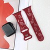 HTUTWOO Butterfly Engraved Apple Watch Band, Two-tone Silicone Strap 38/40/41/42/44/45/46/49mm for iWatch Series 11 10 9 8 7 6 5 4 3 2 1 SE Ultra - 4 of 4