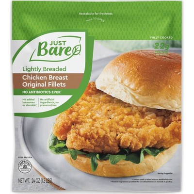 Just Bare Lightly Breaded Chicken Breast Fillets Frozen - 24oz