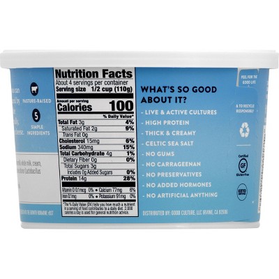 Good Culture 2% Low-fat Classic Cottage Cheese - 16oz : Target