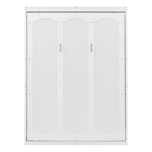 TiramisuBest Full Size Murphy Bed Wall Bed with Shelves - White Solid Design - 1 of 4