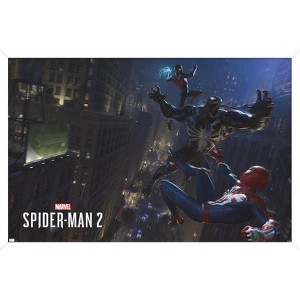Trends International Marvel's Spider-Man 2 - Fight with Venom Framed Wall Poster Prints - 1 of 4