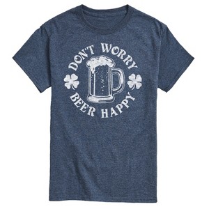 Men's - Instant Message - Don't Worry Beer Happy Short Sleeve Graphic T-Shirt - 1 of 4