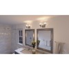 Urban Ambiance Luxury Contemporary Bathroom Vanity Light,  9.5"H x 13"W,  Brushed Nickel Finish, UHP2010 - 2 of 4