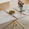 Okak 59IN Modern Expandable Dining Table with Retractable Leaf, Folding Table with Criss-Cross Legs, Kitchen Table for 4-6 Person - 3 of 4