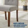 Acekool Upholstered Dining Chairs Set of 2, Modern Parsons Design with Soft Linen Fabric & Sturdy Wood Legs for Dining Room - 4 of 4