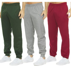 DARESAY [3-Pack] Men's Tech Fleece Joggers Dry Fit Performance Sweatpants - 1 of 4