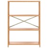 vidaXL 4-Tier Freestanding Shelf - Solid Wood Oak, Farmhouse Style, Ideal for Home and Office Use, Ample Storage Space, Easy to Assemble - 4 of 4