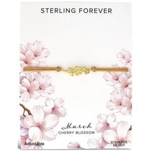 SHINE by Sterling Forever Sterling Silver Birth Flower Bolo Bracelet - 1 of 2