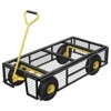 900 lbs Steel Garden Cart, Yard Utility Wagon with 10" Pneumatic Tires & Adjustable Handles, Yard Cart Utility Wheelbarrow for Backyard Farm - 2 of 4