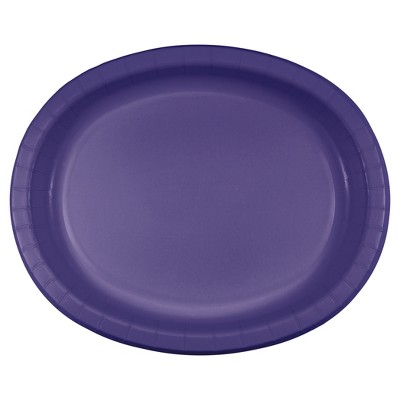 Purple 10" x 12" Oval Platters - 8ct