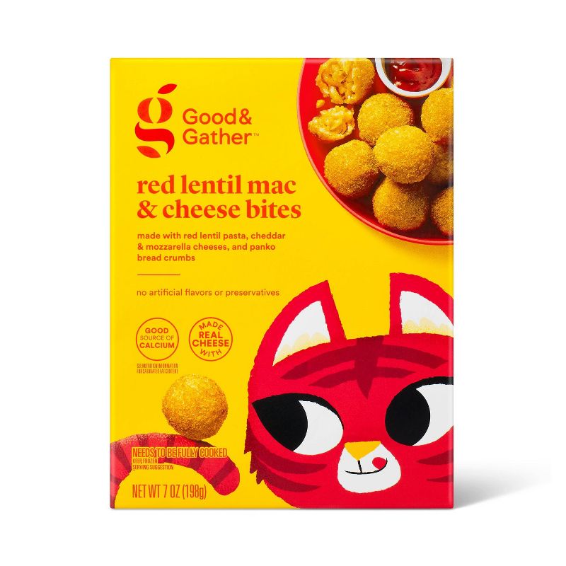 Frozen Mac &#38; Cheese Bites made with Red Lentil Pasta - 7oz - Good &#38; Gather&#8482;, 1 of 4