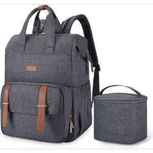 Large Diaper Backpack for Working Moms with 15.6 inch Laptop Sleeve and ...