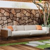 Luck Live 111.81 inch soft cushion sofa with throw pillows - 4 of 4