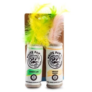 Haute Diggity Kitty by Haute Diggity Dog White Paw (Mango & Lime) Crinkle Cat Toy with Catnip - 1 of 1