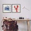 Stupell Industries Nautical Crab & Lobster Beige Stripes Black Framed Giclee Art - 2 of 4