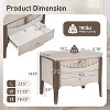 Christopher Knight Home Salomo Modern Wave Design Nightstand with 2 Drawers - 3 of 4