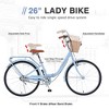 Gulches 26 Inch Single Speed Folding Lady Bike , Durable Steel Frame,Compact Design for Easy Storage and Commuting - 4 of 4