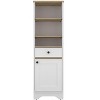 ORRD Light Oak Linen Cabinet with Drawer, 3-Shelf Bathroom Storage with Single Door, Modern Bedroom Organizer for Bathroom & Hallway - 3 of 4